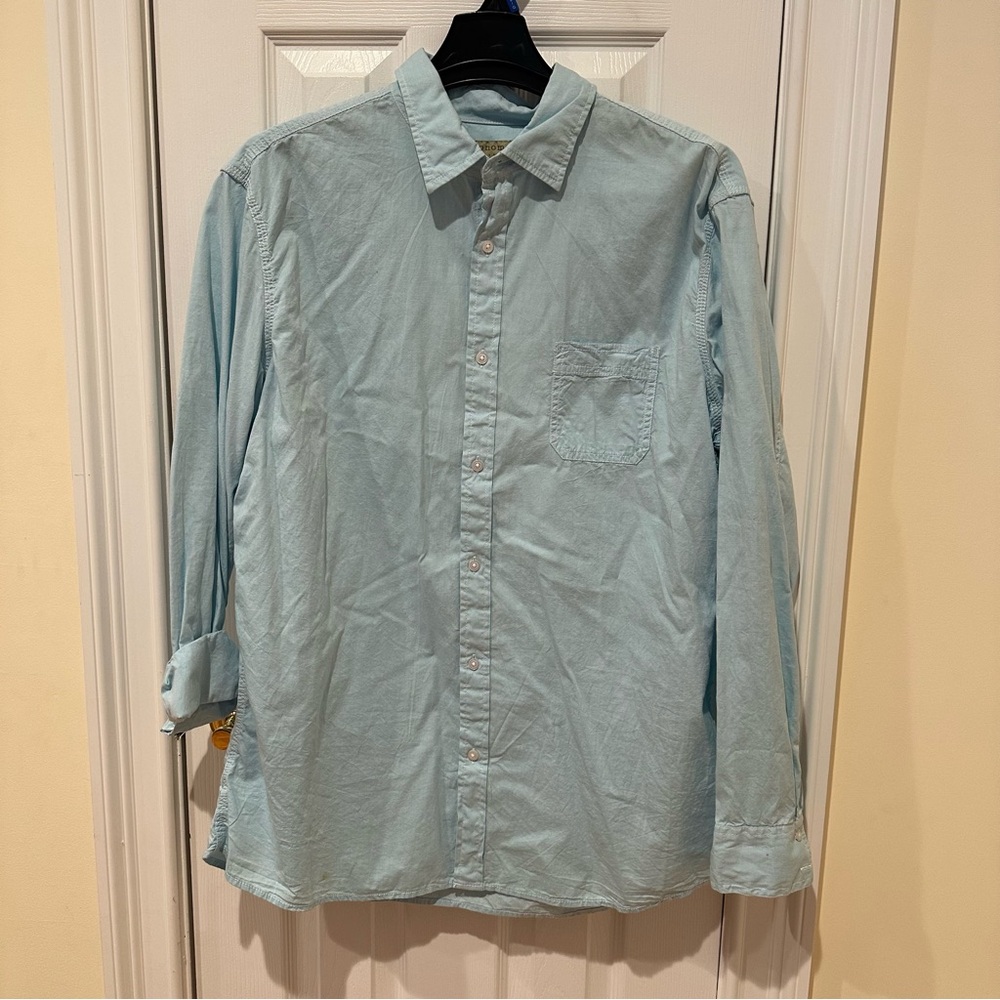 Sonoma Men's Blue Casual Button Down Shirt, Size XL